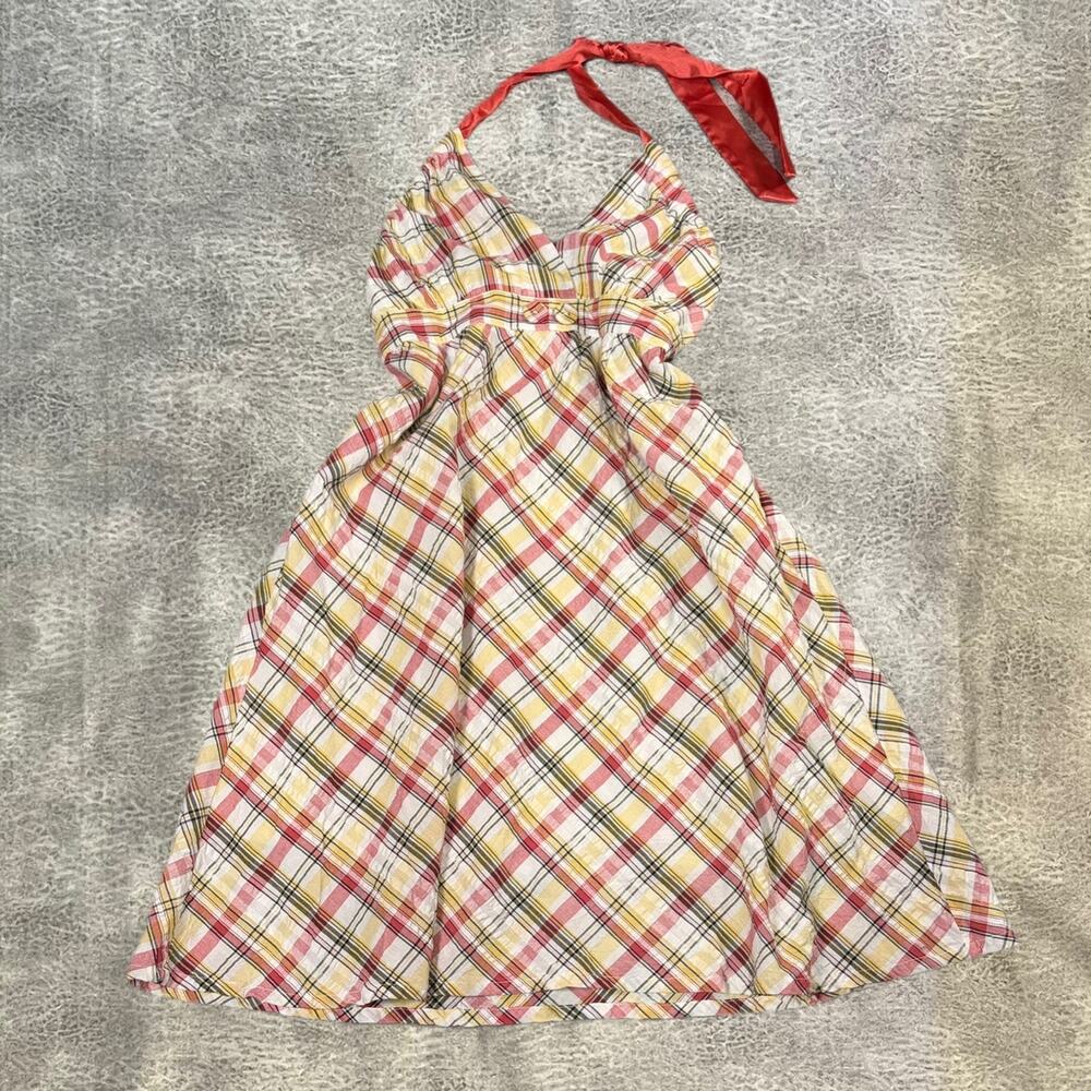 NWT Plaid Halter Mini Dress